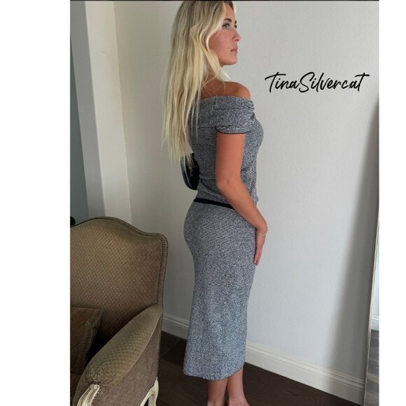 BLOGGER'S FAVE! Zara 2 Piece Knit Pencil Skirt And Off Shoulder Knit Top Set NWT - Picture 4 of 11